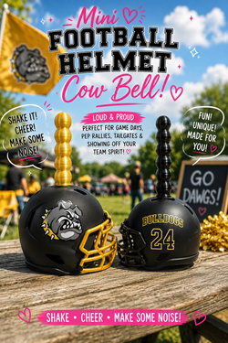 Football Helmet Cowbell