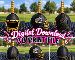 Football Helmet Cowbell - 3D Digital Print File