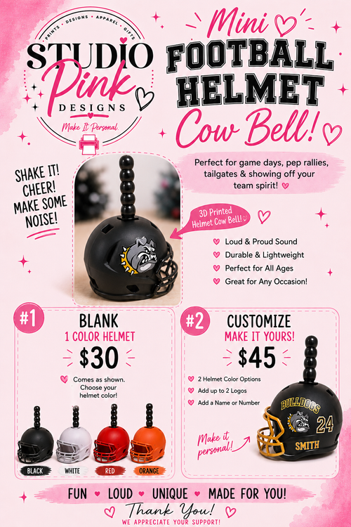 Football Helmet Cowbell