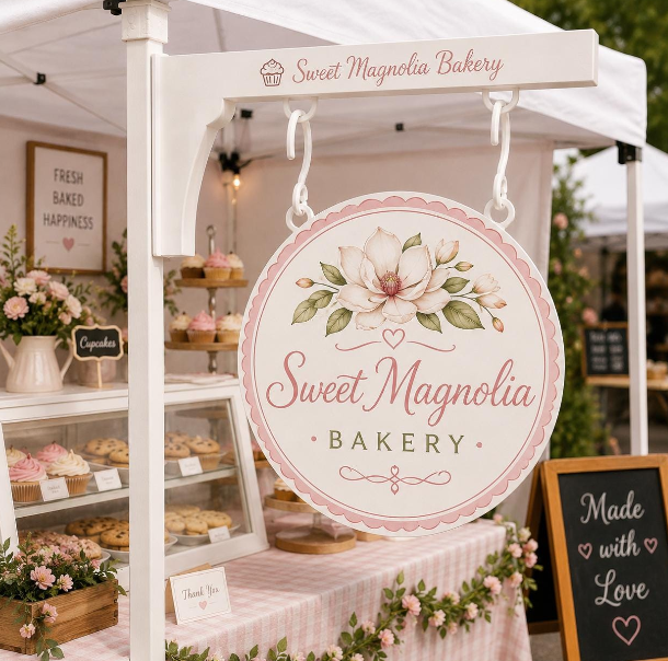 Personalized Vendor Booth Market Sign