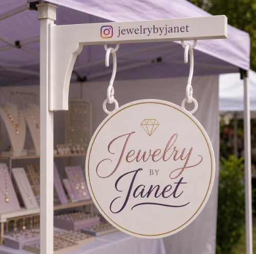 Personalized Vendor Booth Market Sign