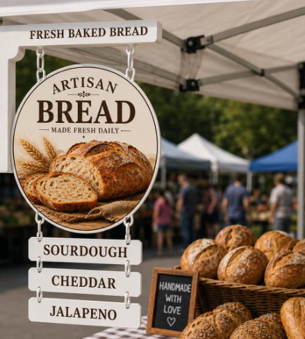 Personalized Vendor Booth Market Sign